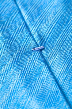 Cravate tissée en soie bleu lagon