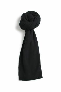 Écharpe cachemire tricotée - Noir