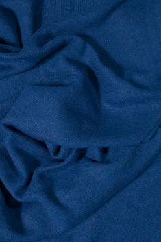 Écharpe cachemire tricotée bleu nuit