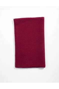Écharpe cachemire tricotée rouge feu