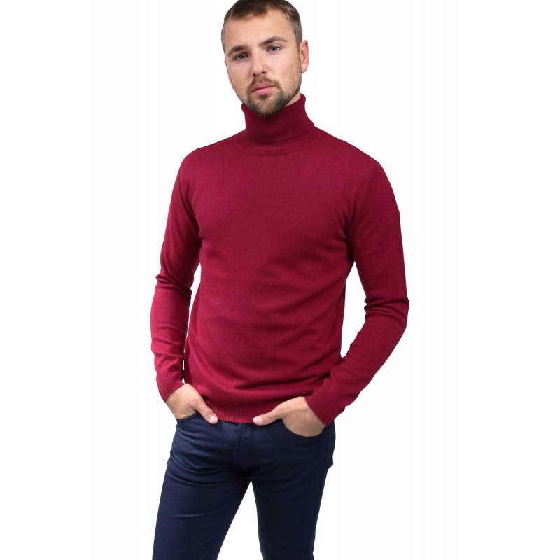 Burgundy cashmere sweater turtleneck