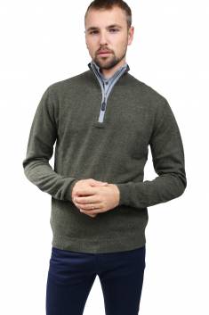 Pull col camionneur cachemire double col